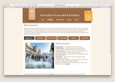Devonshire House website attractions page
